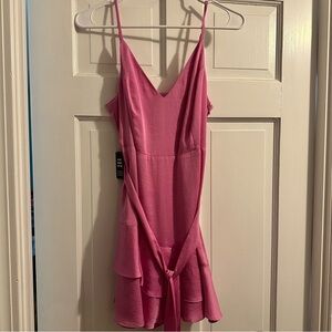 Express Vibrant Pink V-Neck Top